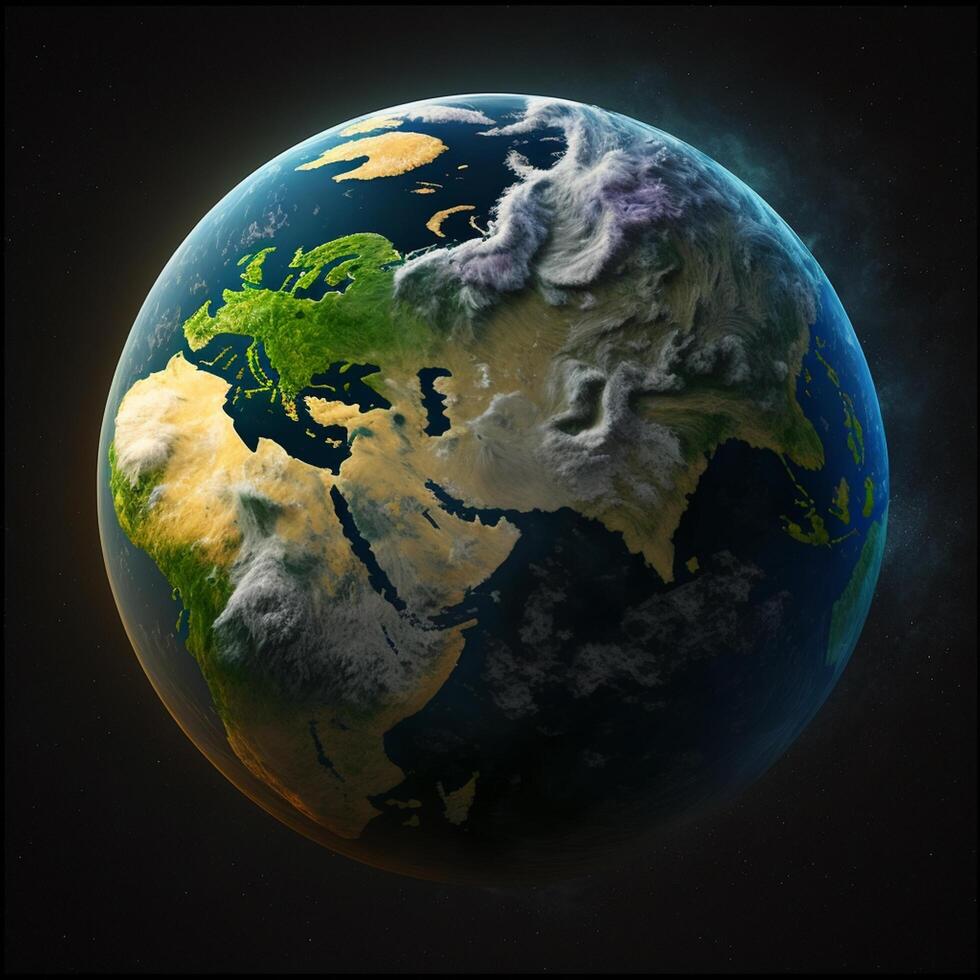 tierra globo planeta salvar tierra Vamos verde ai generativo foto