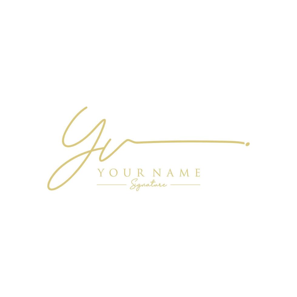 Letter GV Signature Logo Template Vector