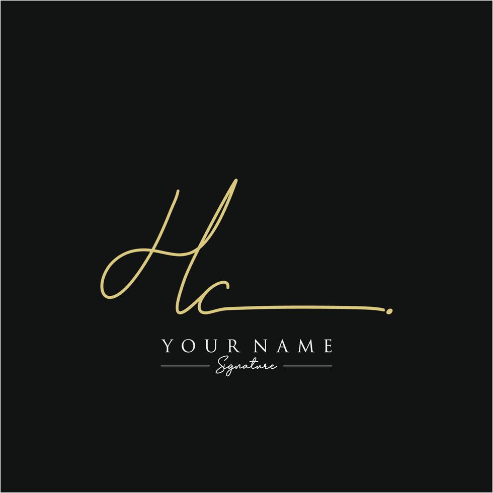 Letter HC Signature Logo Template Vector