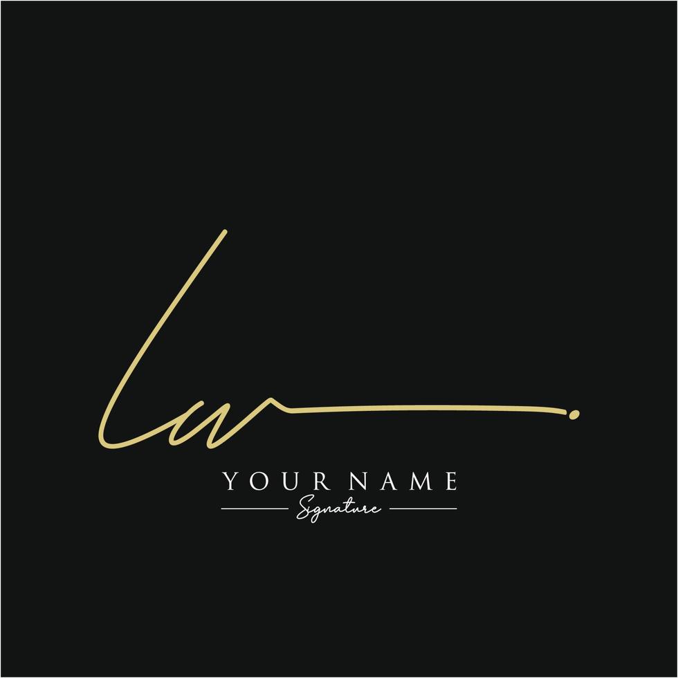 Letter LW Signature Logo Template Vector