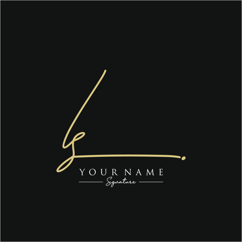 Letter IS Signature Logo Template Vector