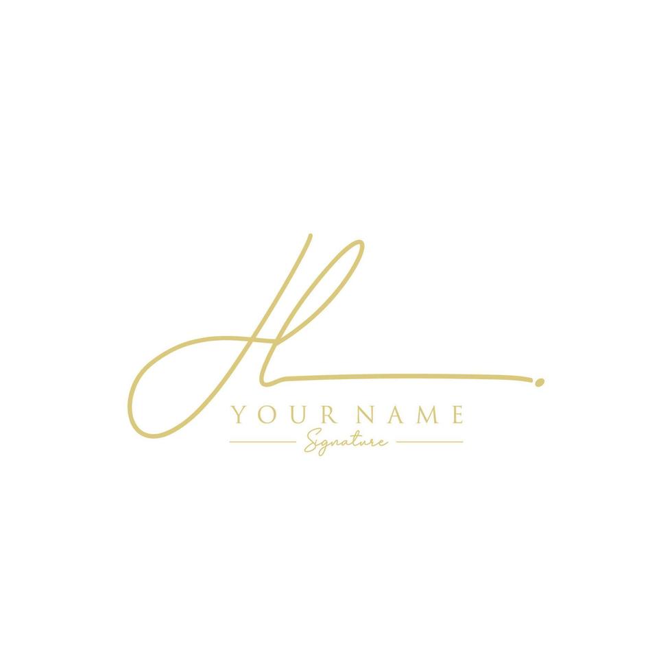 Letter JL Signature Logo Template Vector