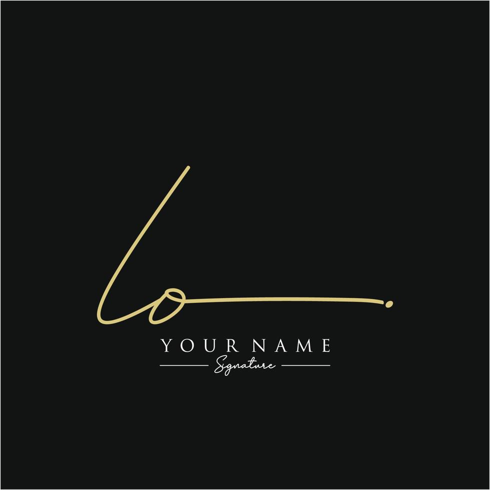 Letter LO Signature Logo Template Vector