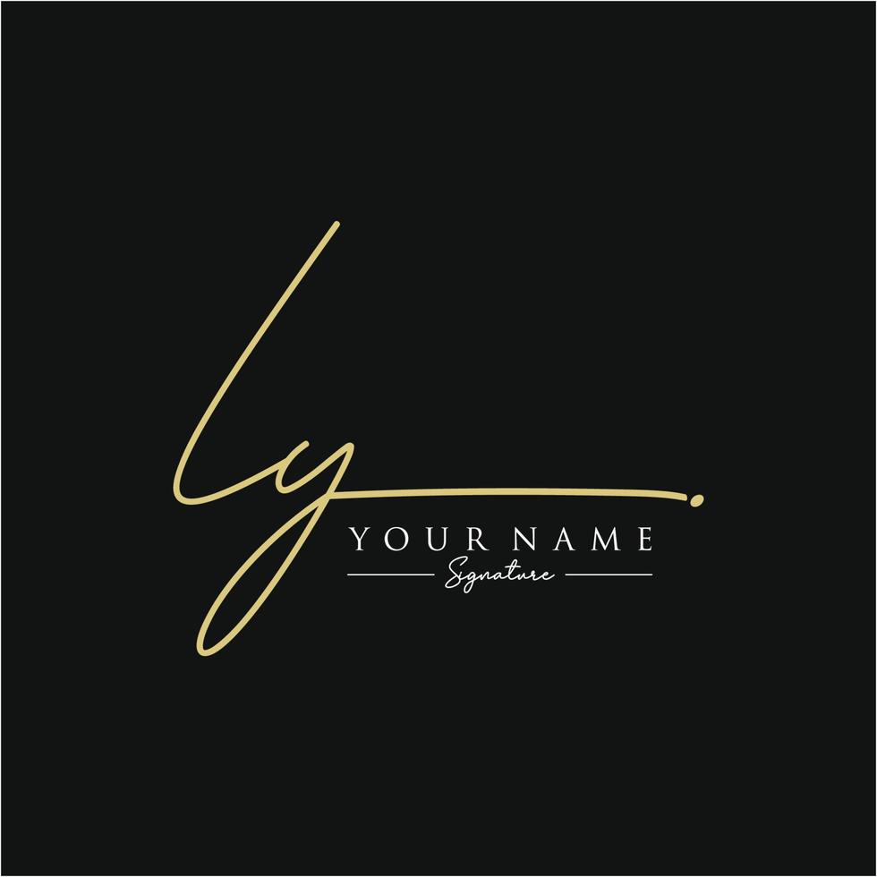 Letter LY Signature Logo Template Vector