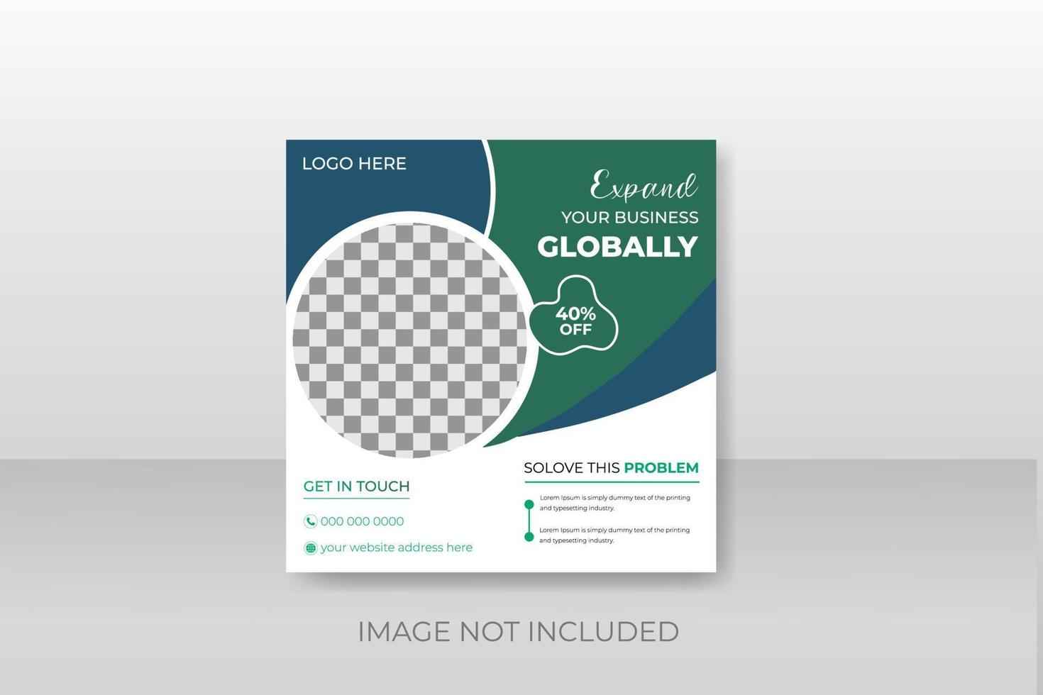 Vector modern business marketing social media post template
