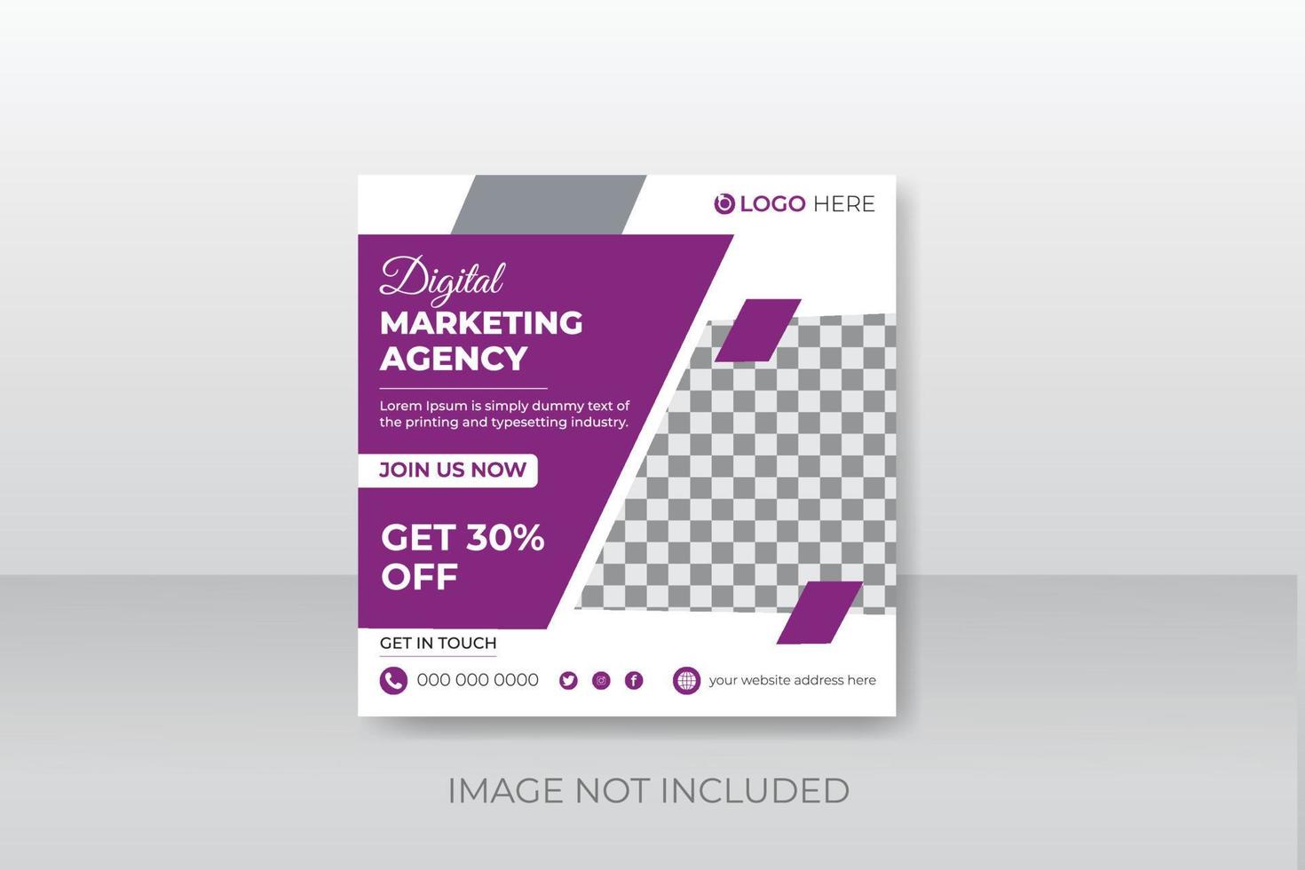 Vector modern business marketing social media post template