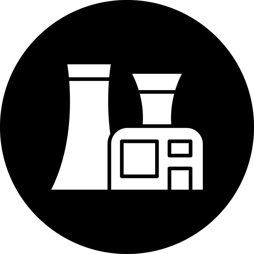 Nuclear Plant Vector Icon Style