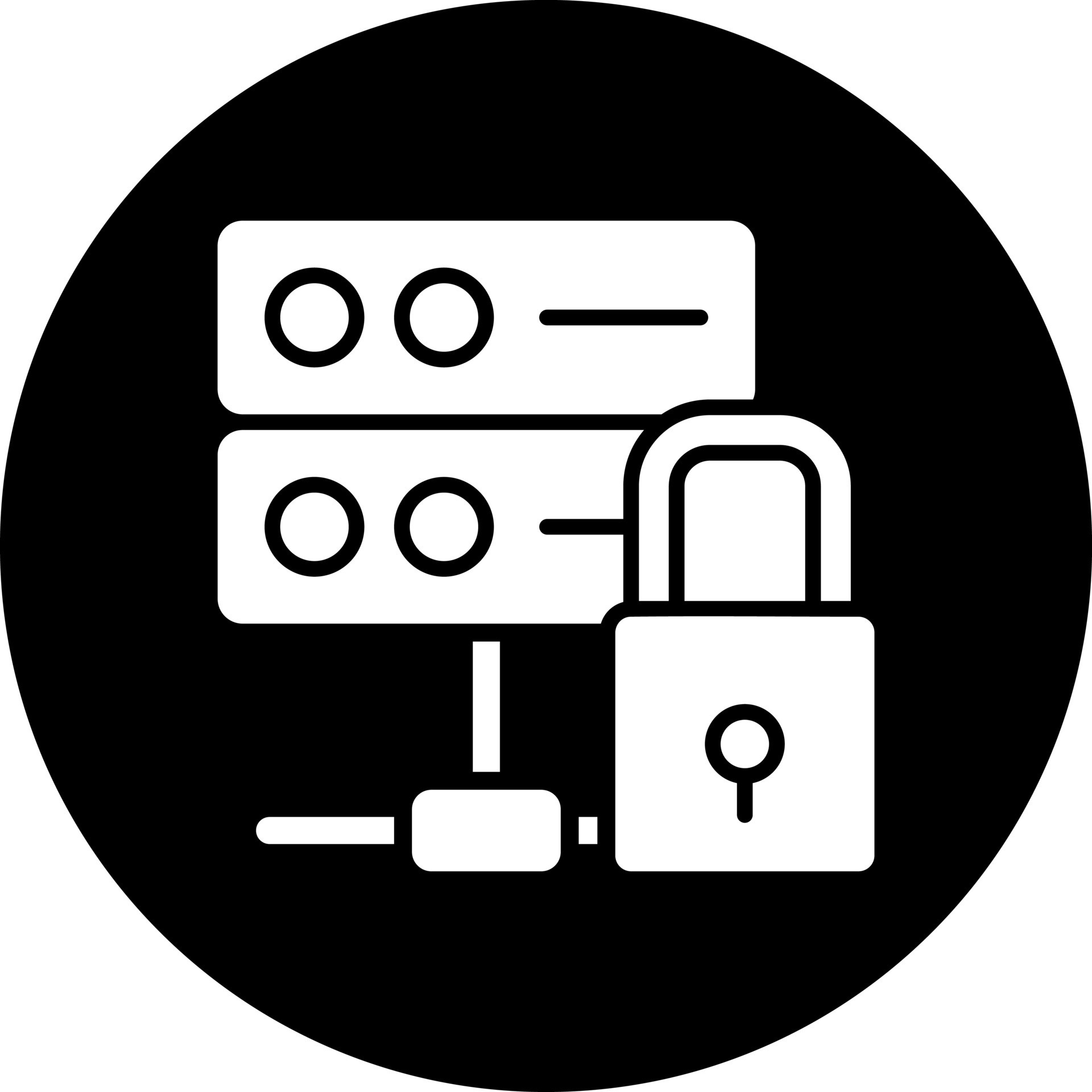 Database Lock Vector Icon Style 22631071 Vector Art at Vecteezy