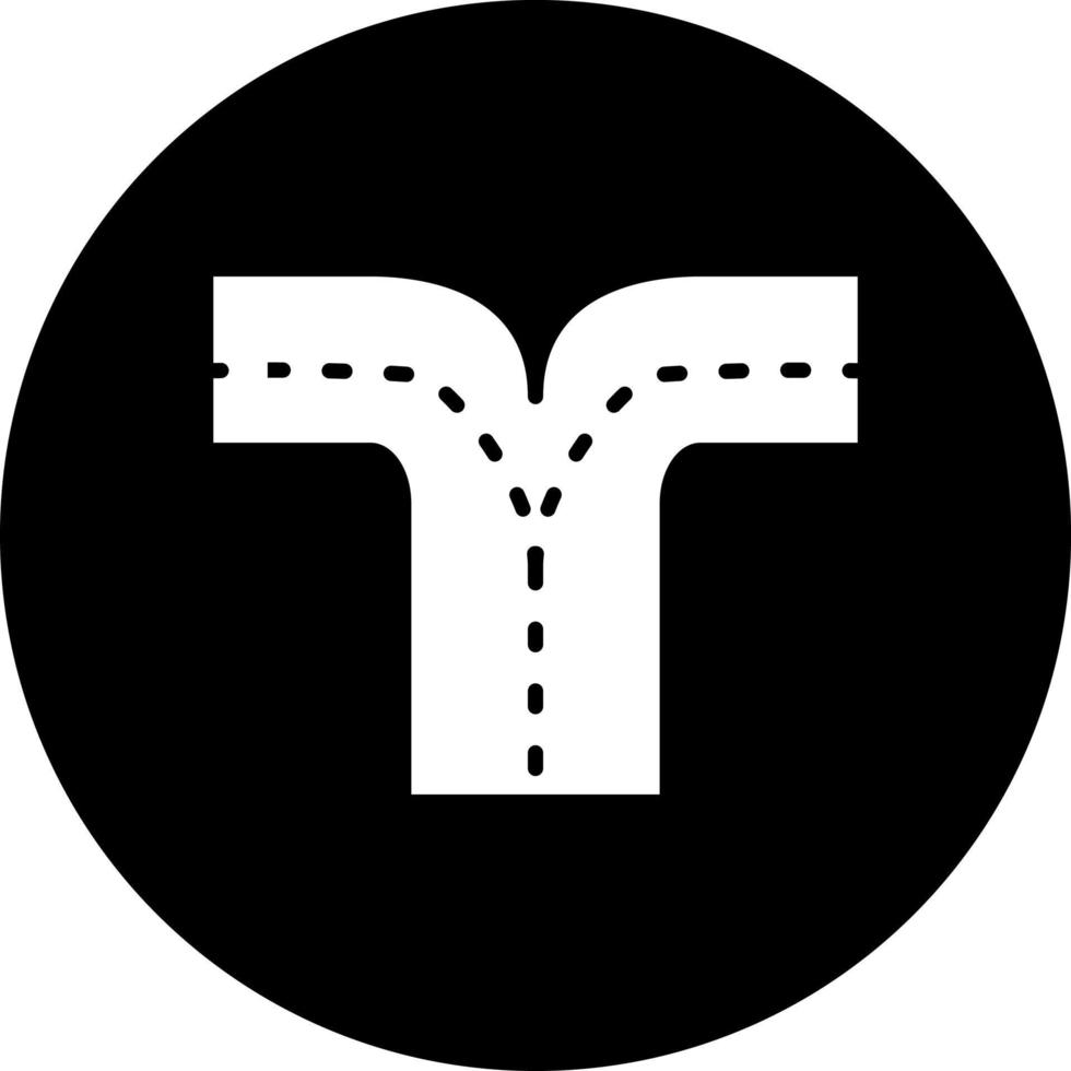 Road Split Vector Icon Style