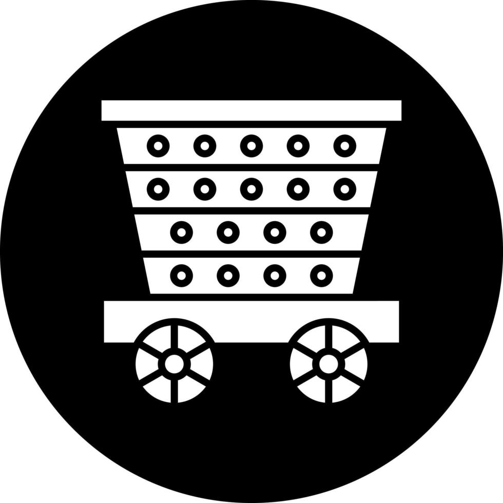 Wood Cart Vector Icon Style