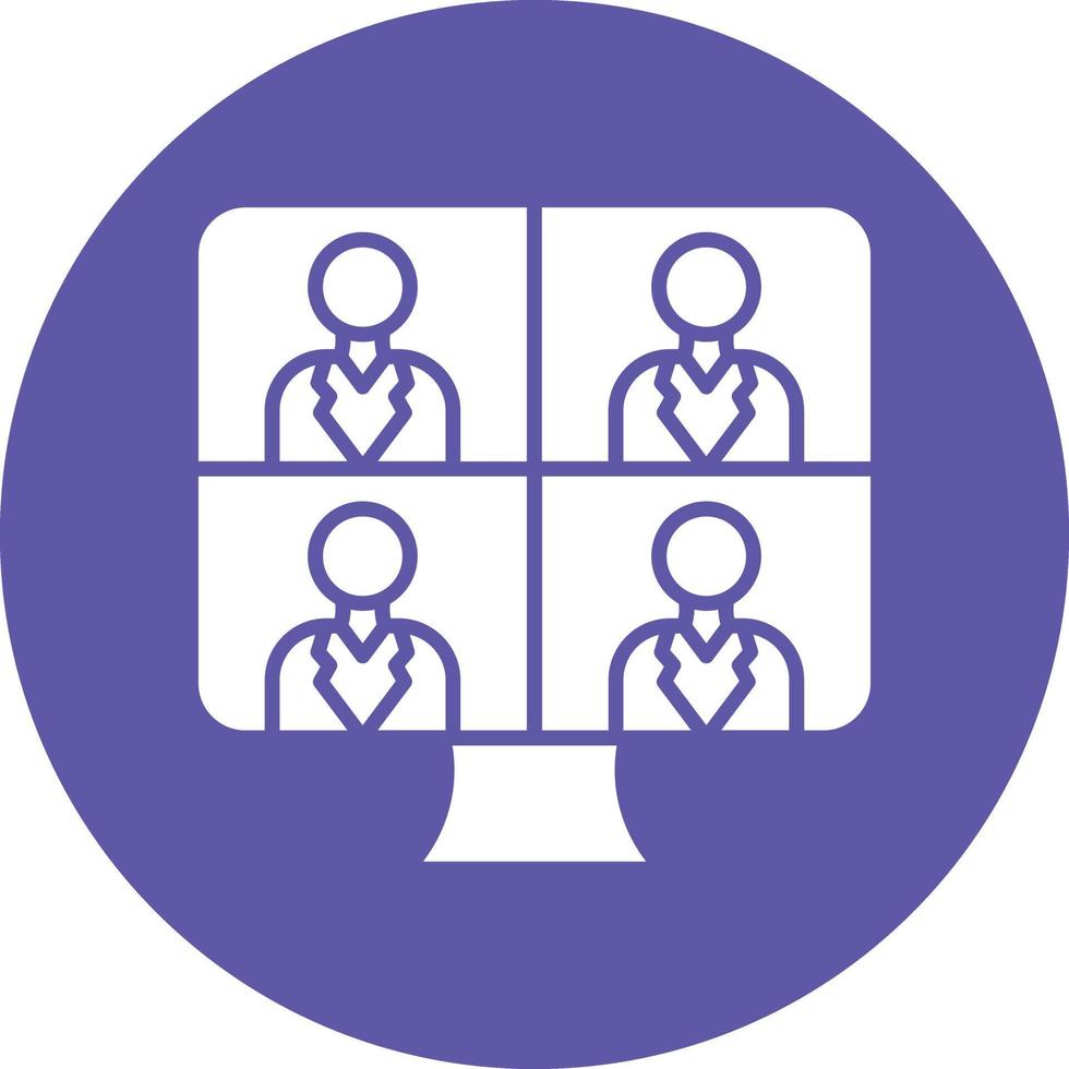 Vector Design Online Meeting Icon Style