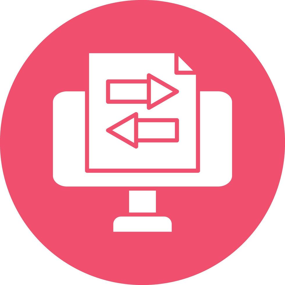 Vector Design Online File Transfer Icon Style