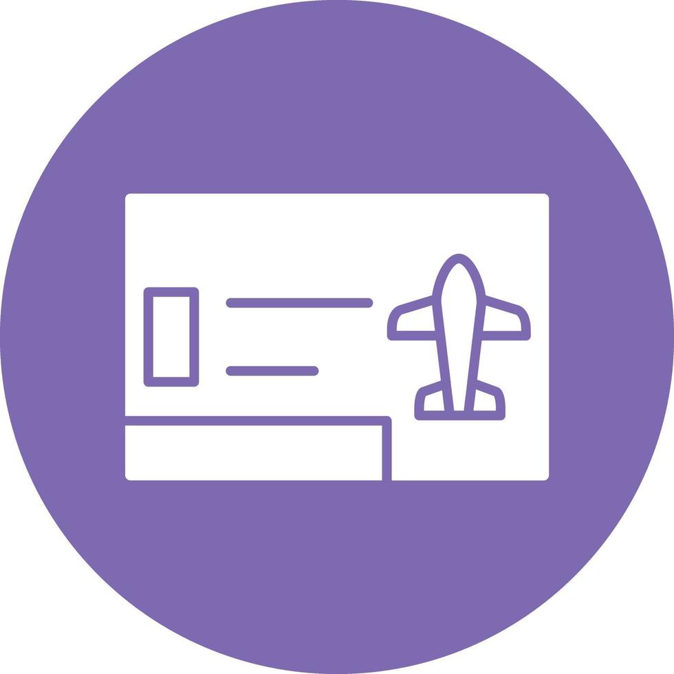 Vector Design Plane Ticket Icon Style