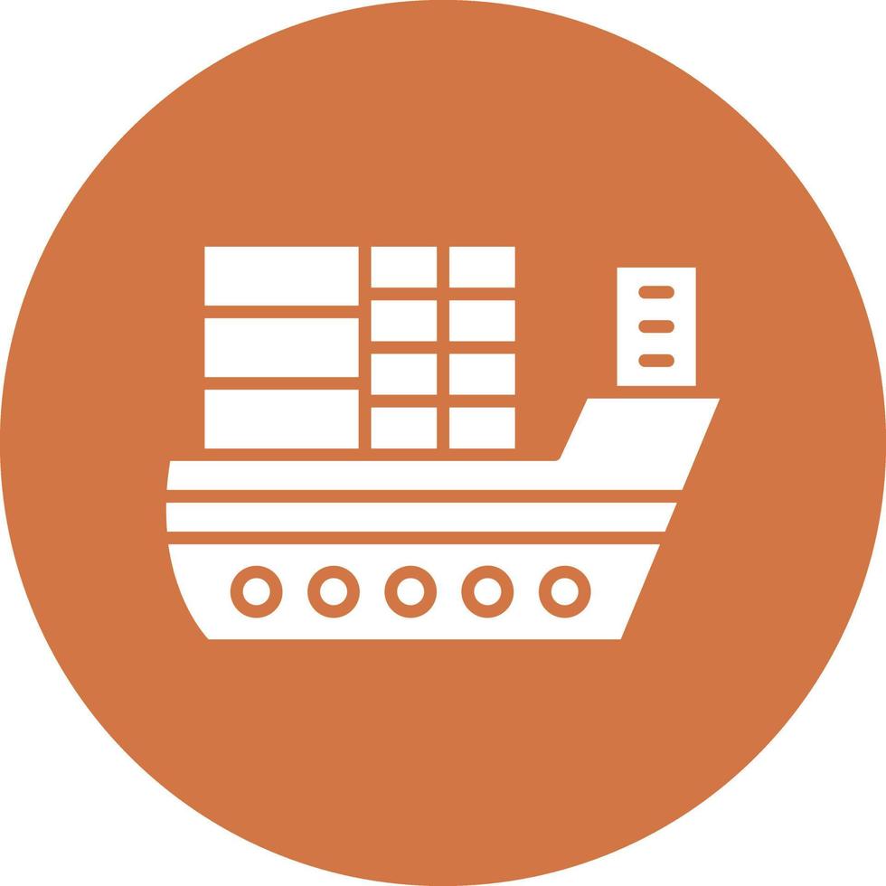 Vector Design Cargo Ship Icon Style