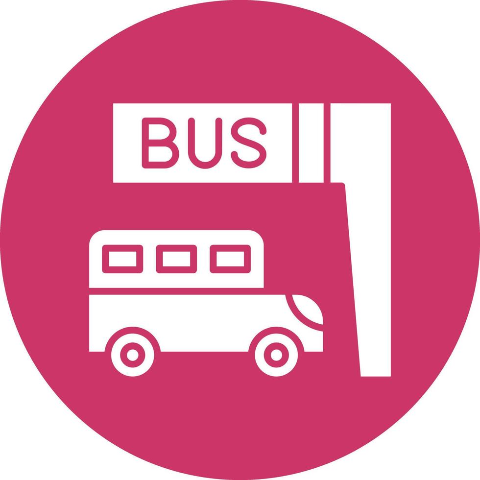 Vector Design Bus Stop Icon Style