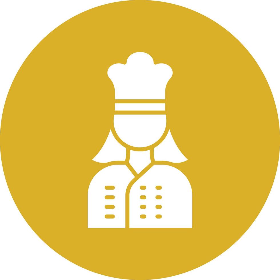 Vector Design Lady Chef Icon Style