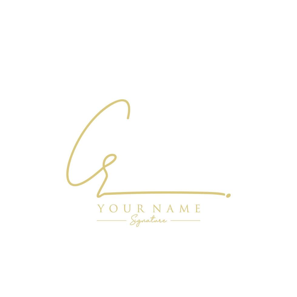 Letter CR Signature Logo Template Vector