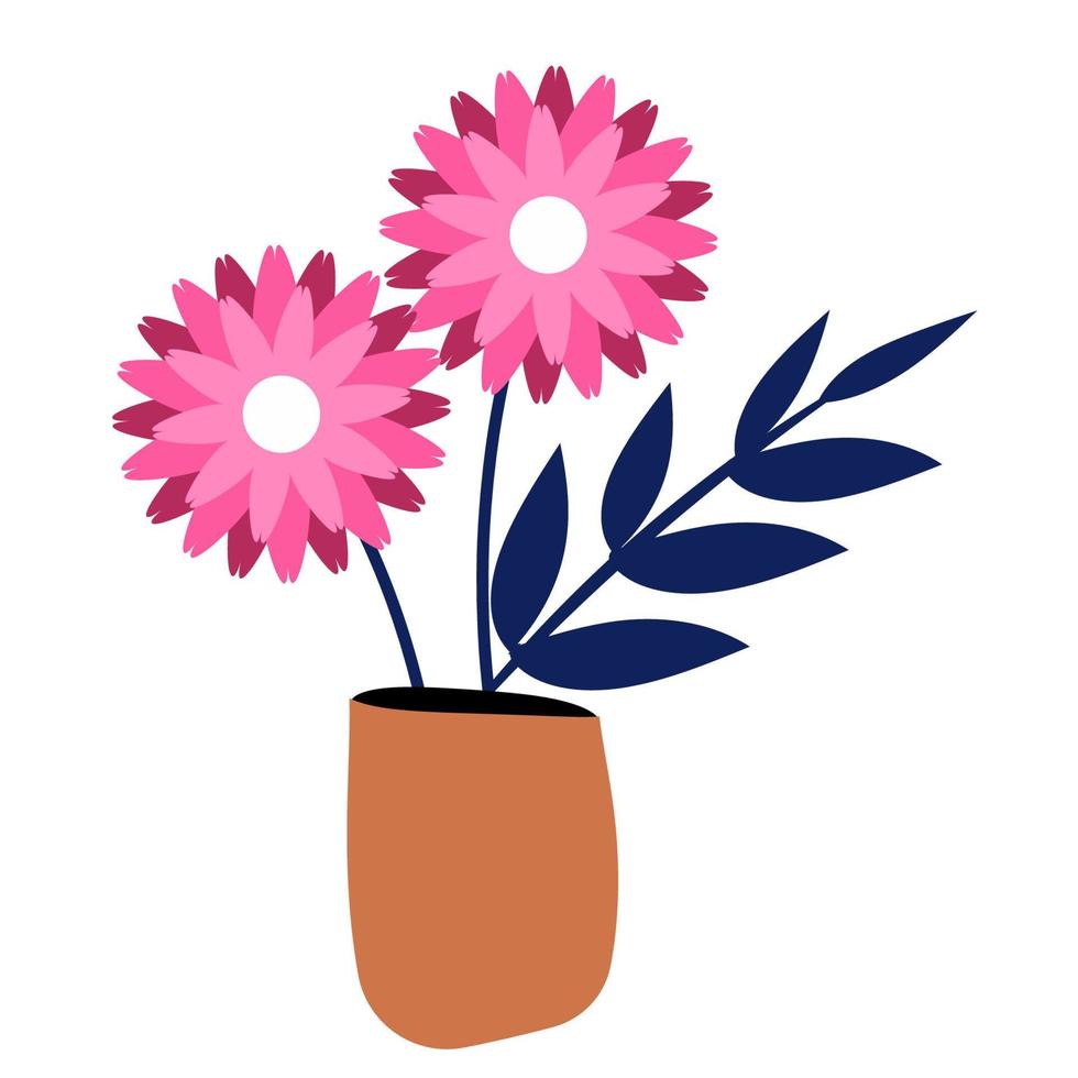 painted tropical leaves vector