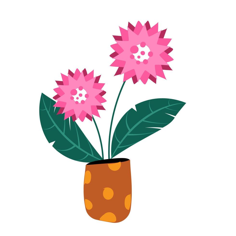 painted tropical leaves vector