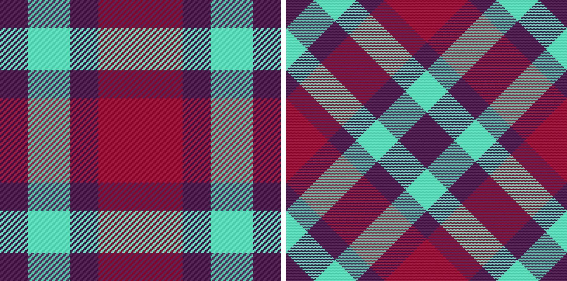 Fabric background check. Seamless plaid textile. Pattern tartan vector texture.