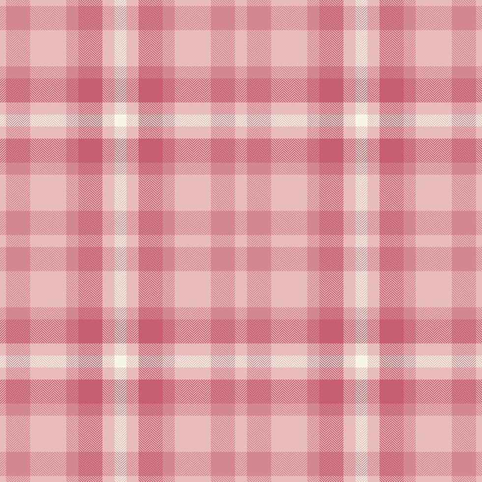 Plaid seamless pattern in red. Check fabric texture. Vector textile print.