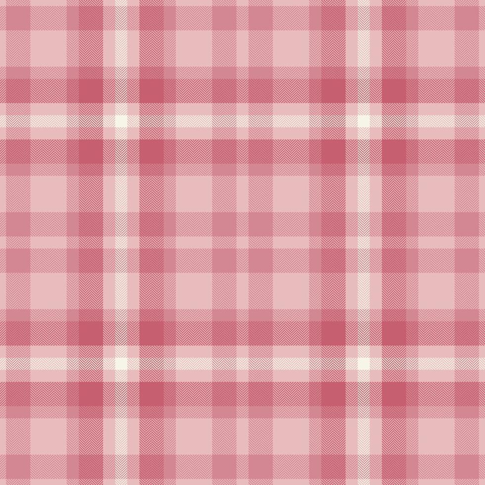 Plaid seamless pattern in red. Check fabric texture. Vector textile print.