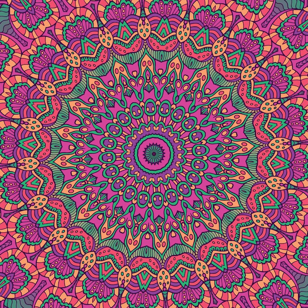 Background with a pink mandala pattern background vector