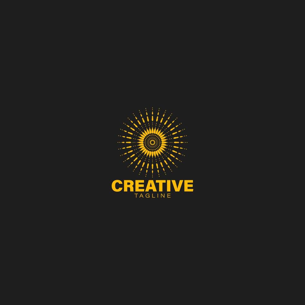 resumen geométrico creativo marca logo vector