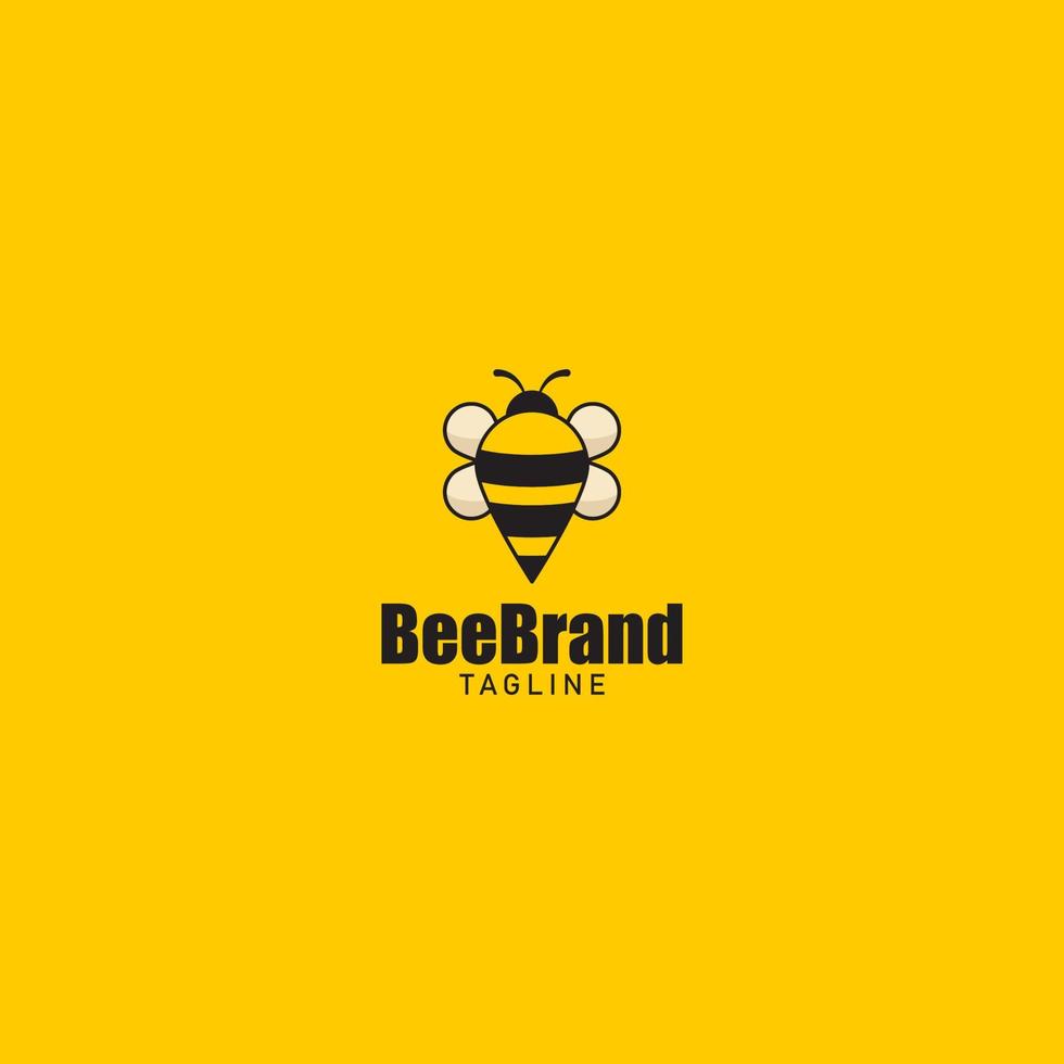 honey bee branding identity company logo vector