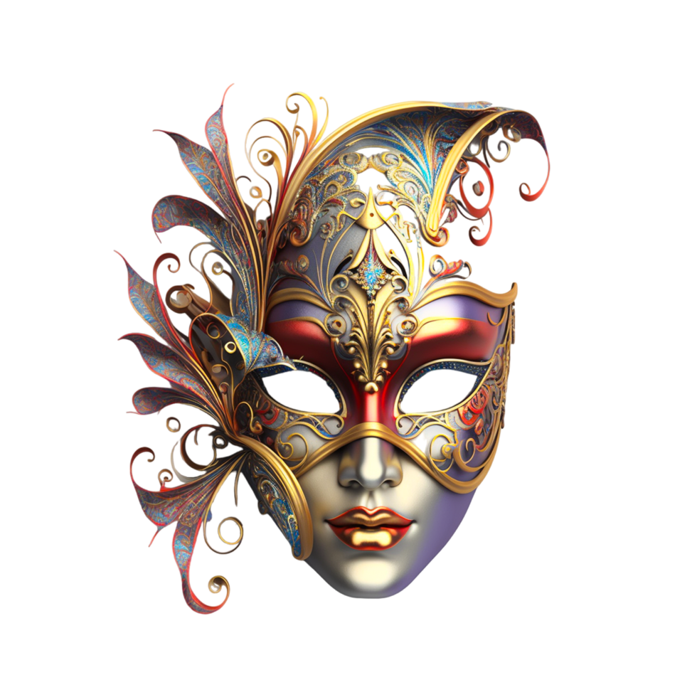 barazil festival gouden carnaval masker png