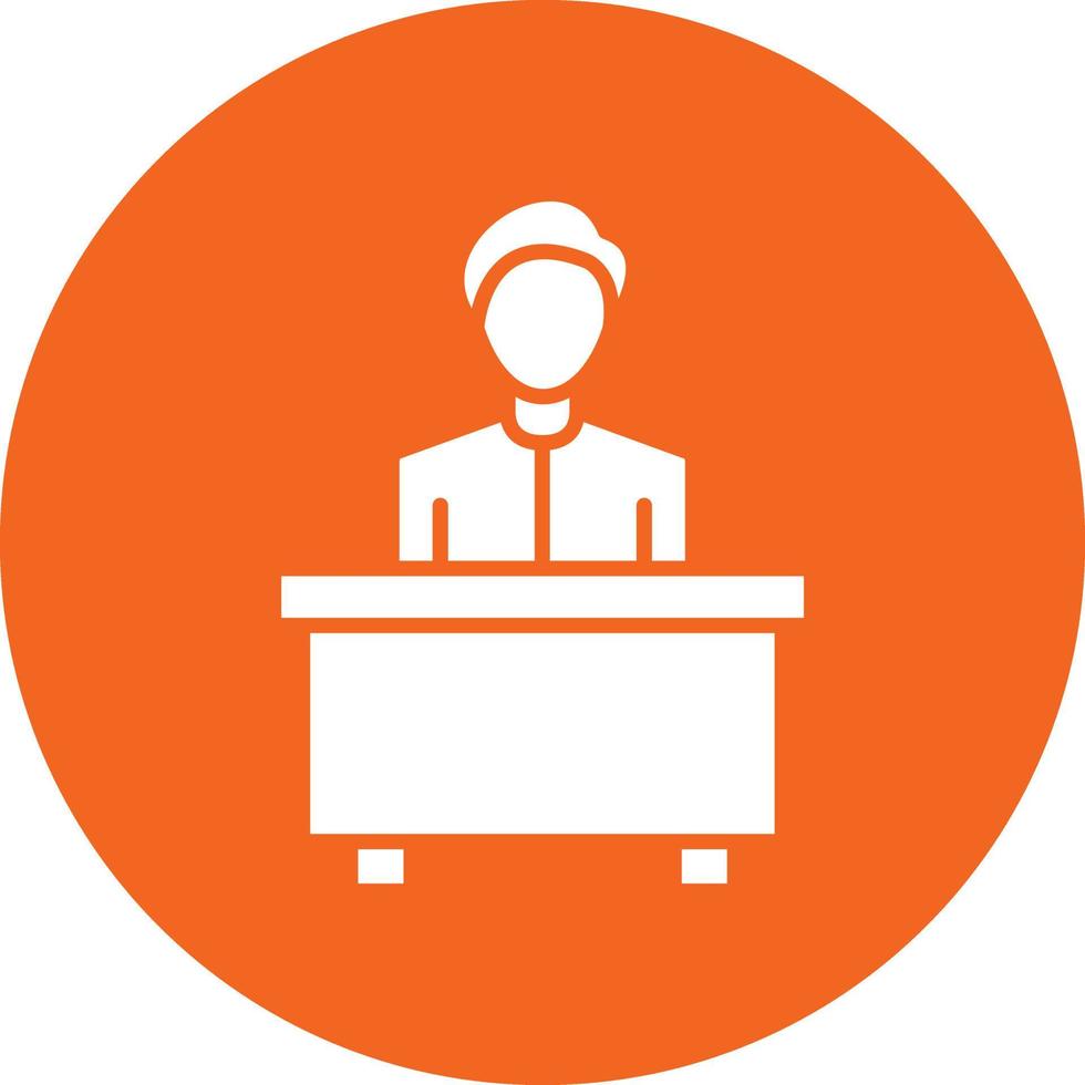 Vector Design Reception Desk Icon Style