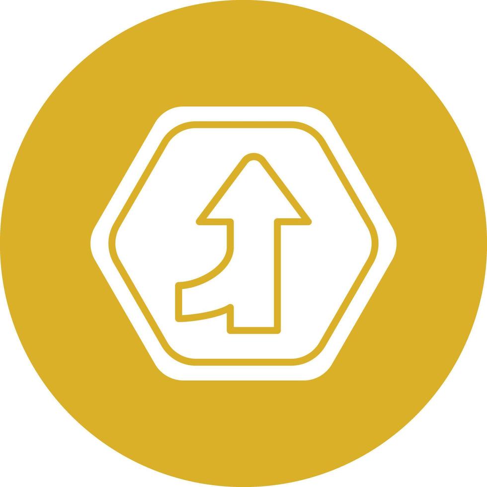 Vector Design Merging Road Icon Style