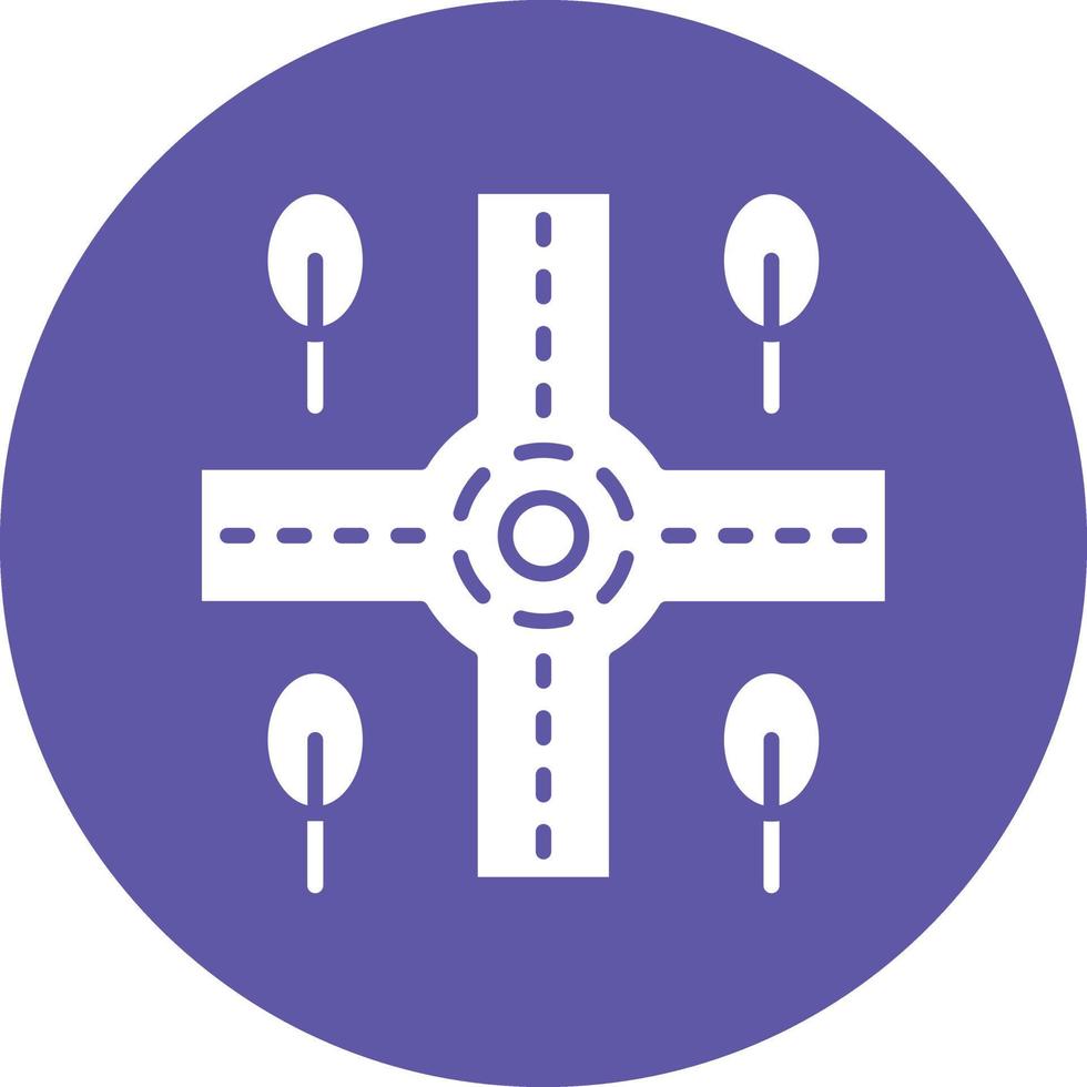 vector diseño cruce de caminos icono estilo