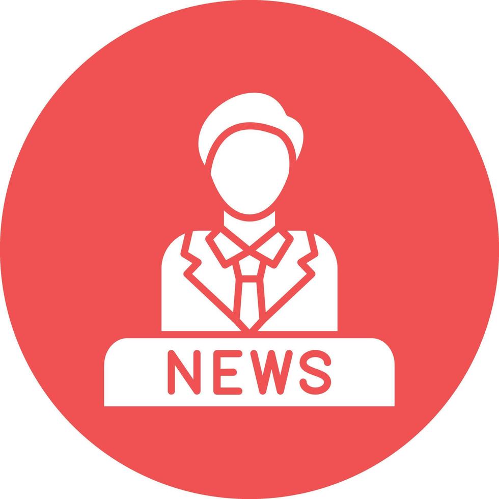 Vector Design News Anchor Icon Style