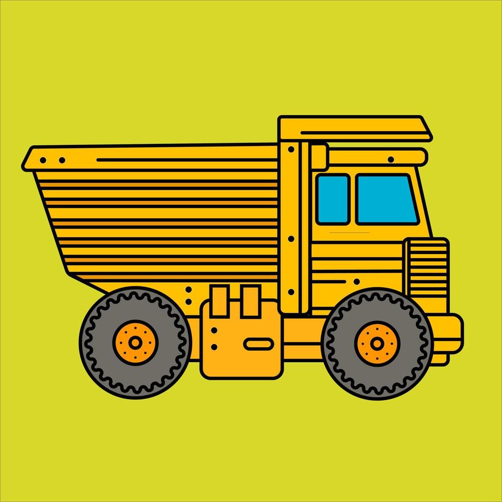 truck cute style vector