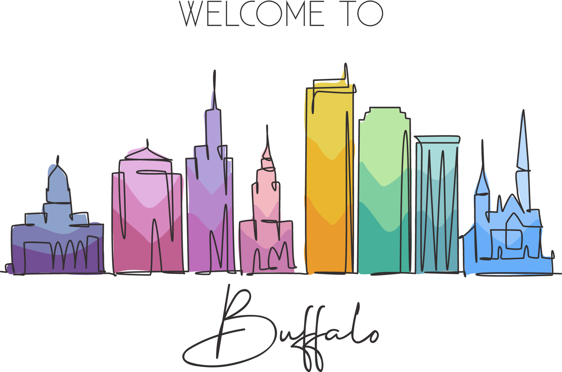Dibujo De Una Sola L nea Continua Del Horizonte De La Ciudad De Buffalo dibujo-de-una-sola-l-nea-continua-del-horizonte-de-la-ciudad-de-buffalo