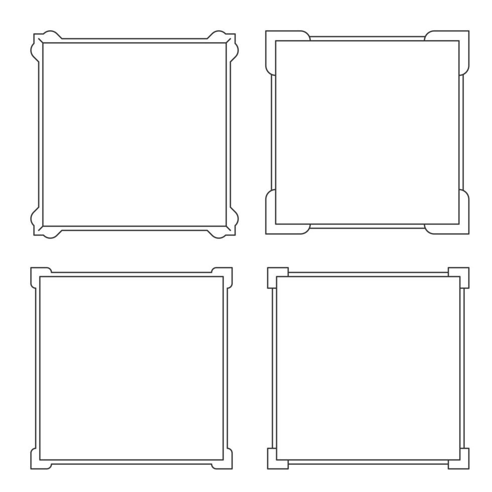 Simple black ornamental decorative frame. - VEctor. vector