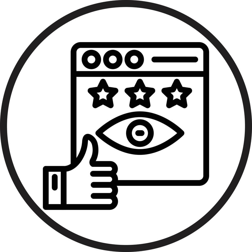 Impression Rate Vector Icon Style