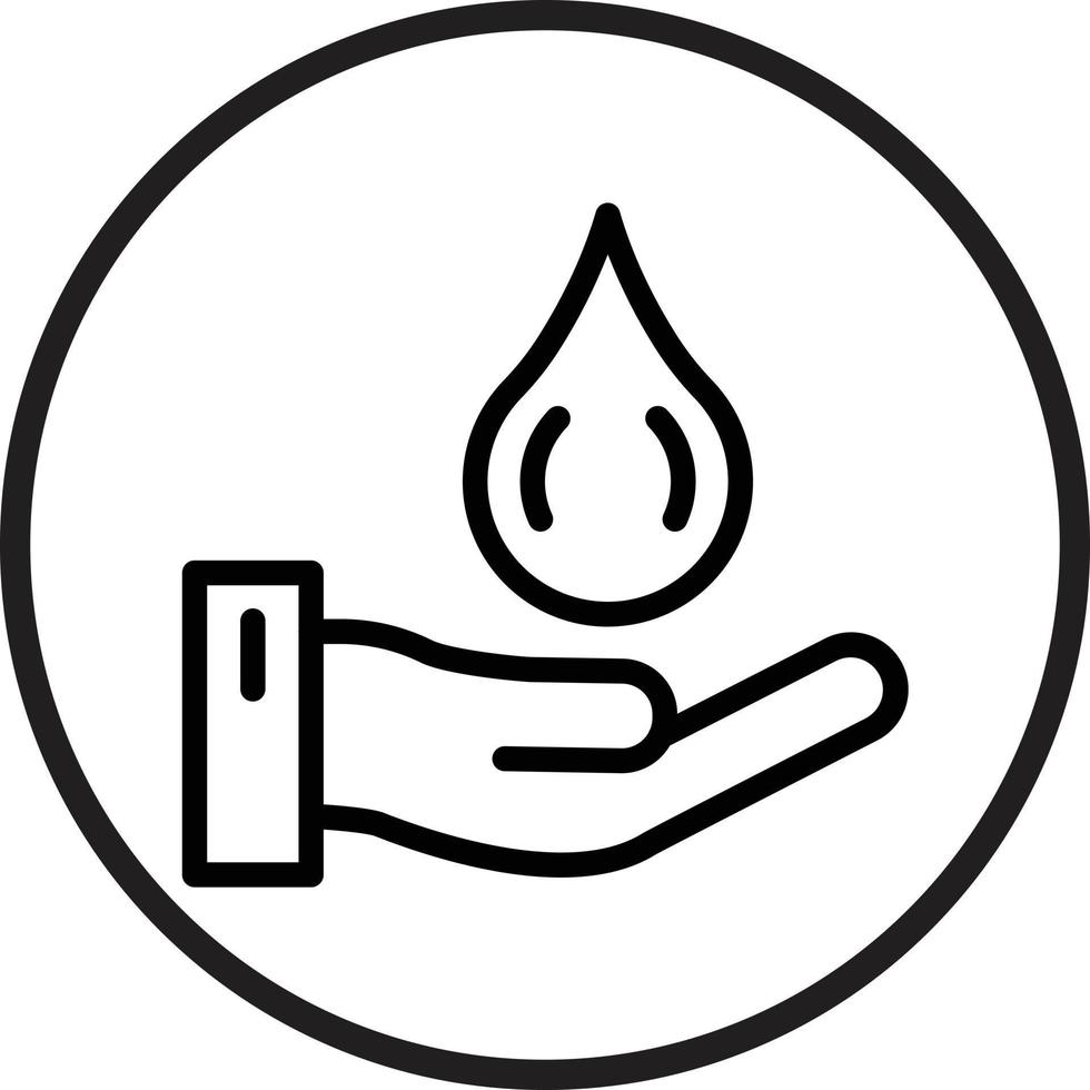 Save Water Vector Icon Style