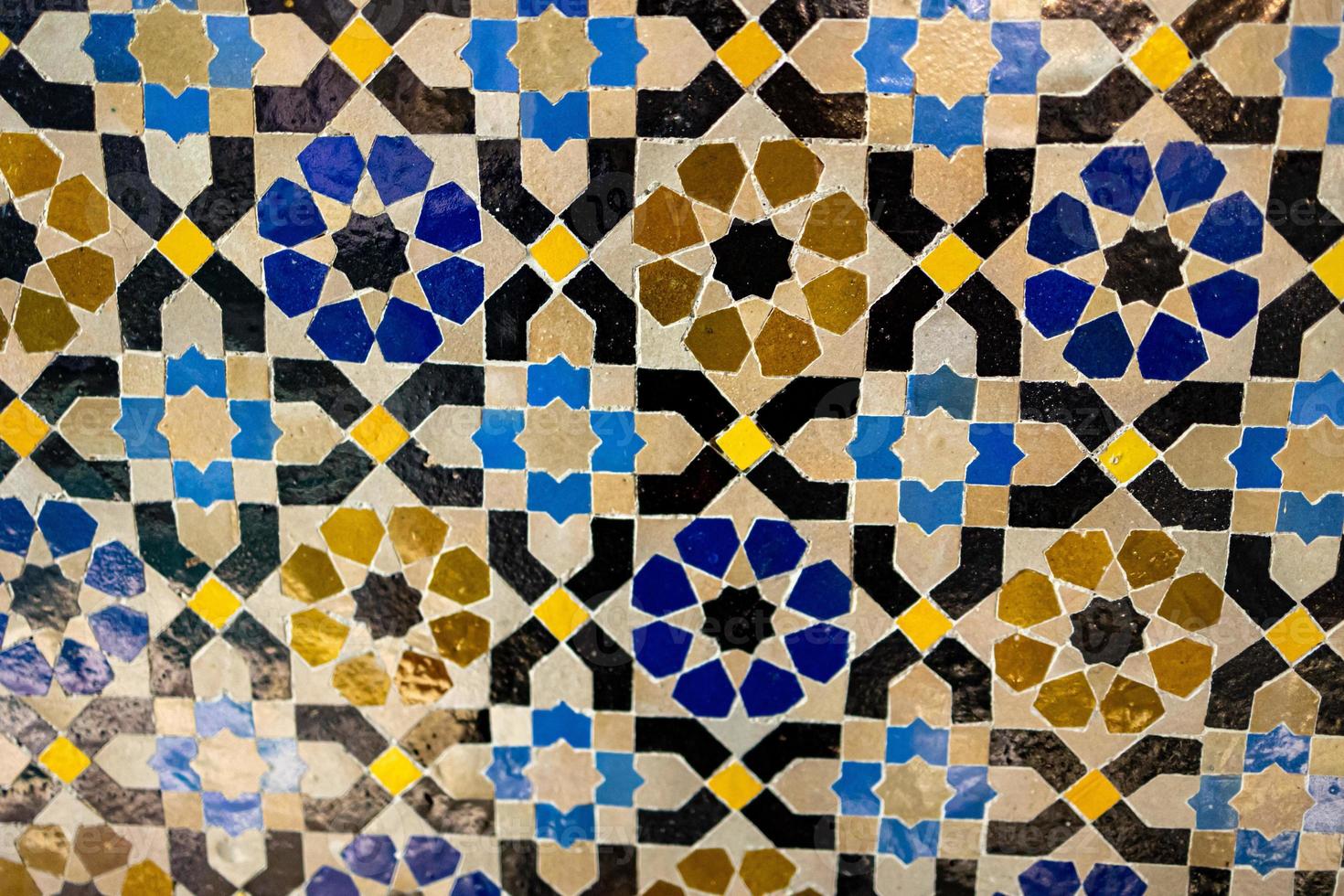 background of colorful ceramic mosaic in arabic style photo