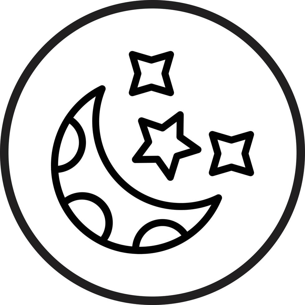 Crescent Moon Vector Icon Style