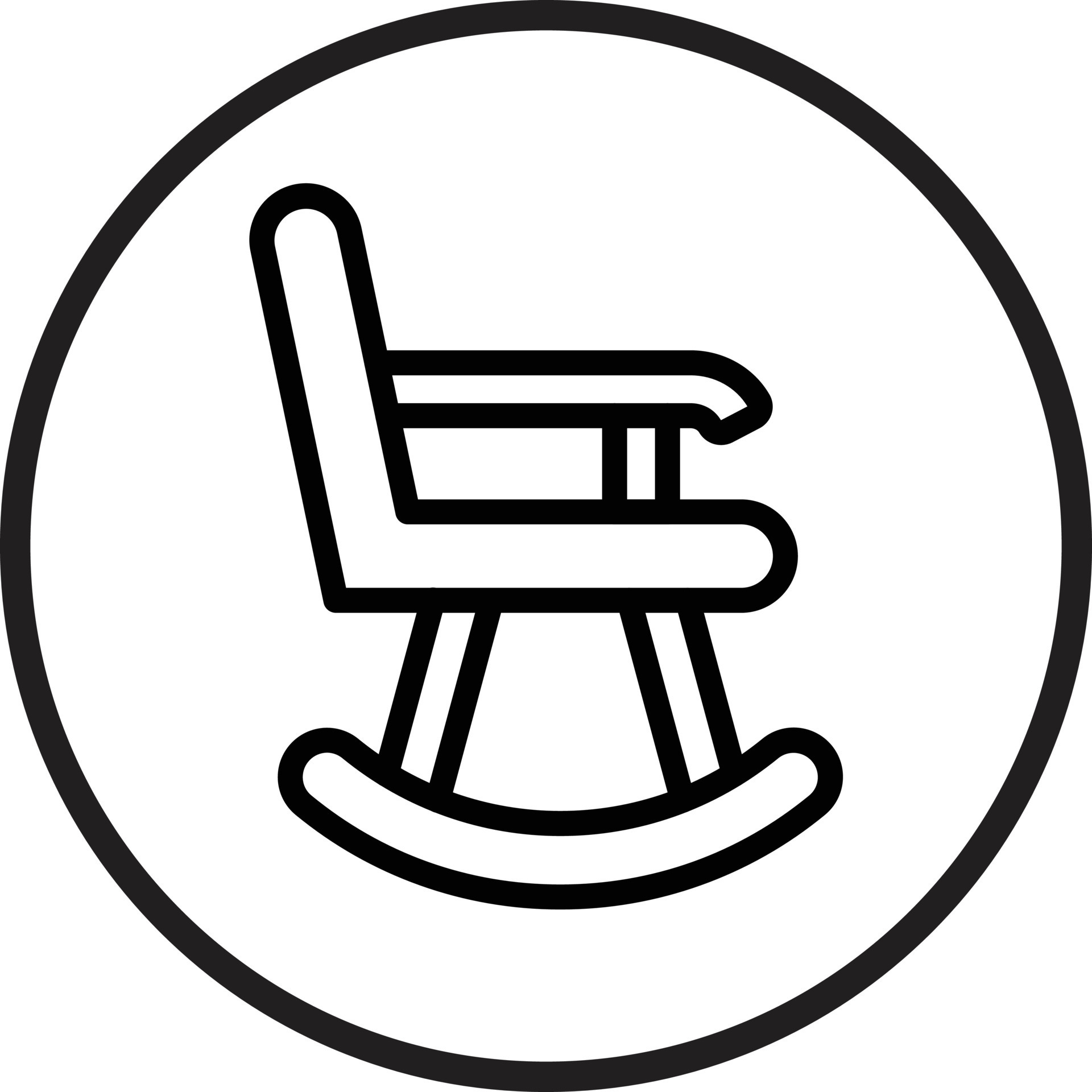 Rocking Chair Vector Icon Style 22635135 Vector Art at Vecteezy