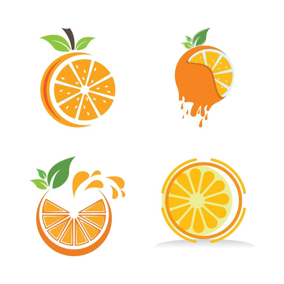 diseño de logotipo naranja vector