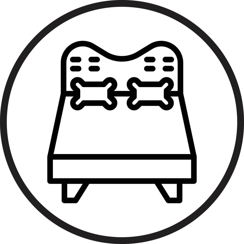 Double Bed Vector Icon Style