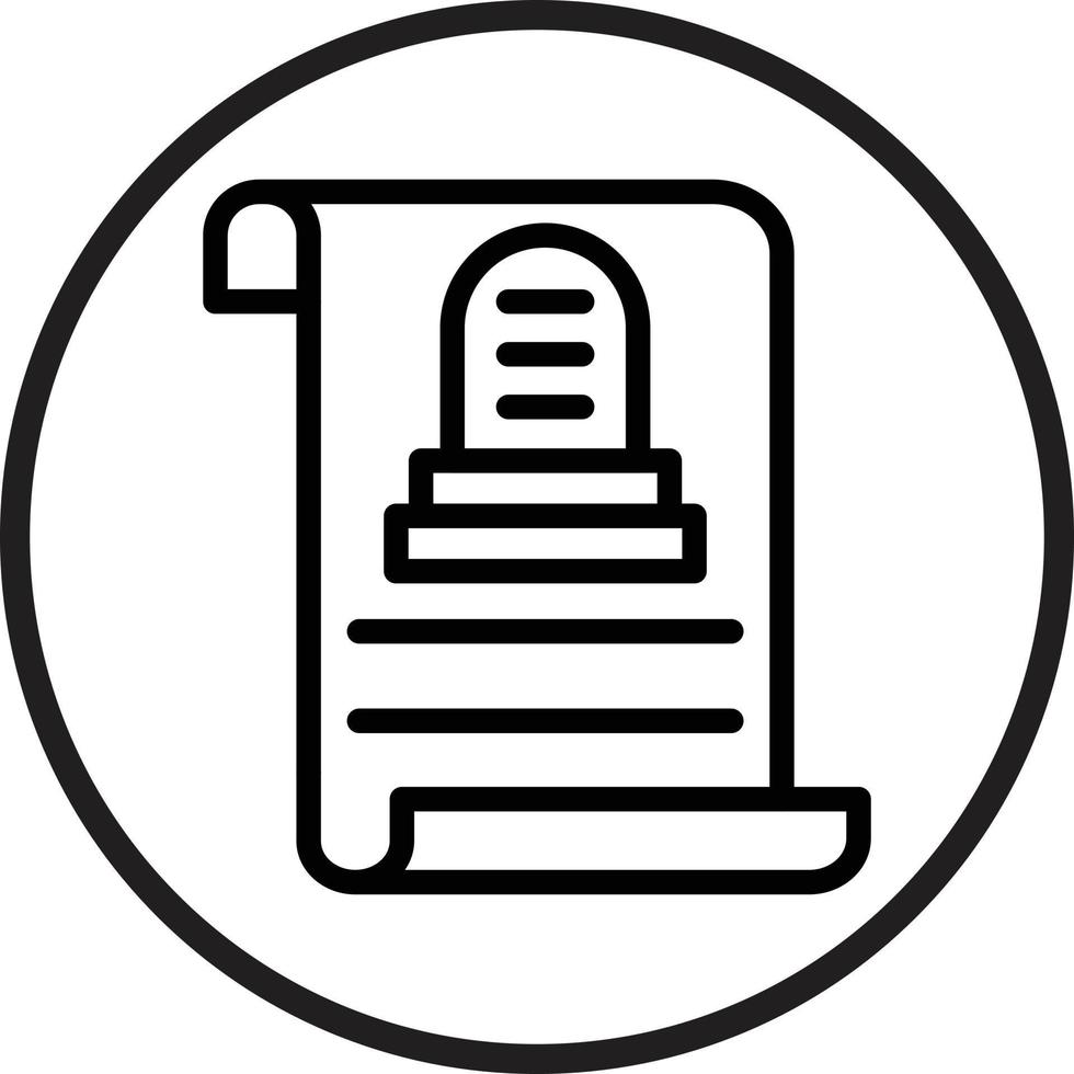 Death Certificate Vector Icon Style