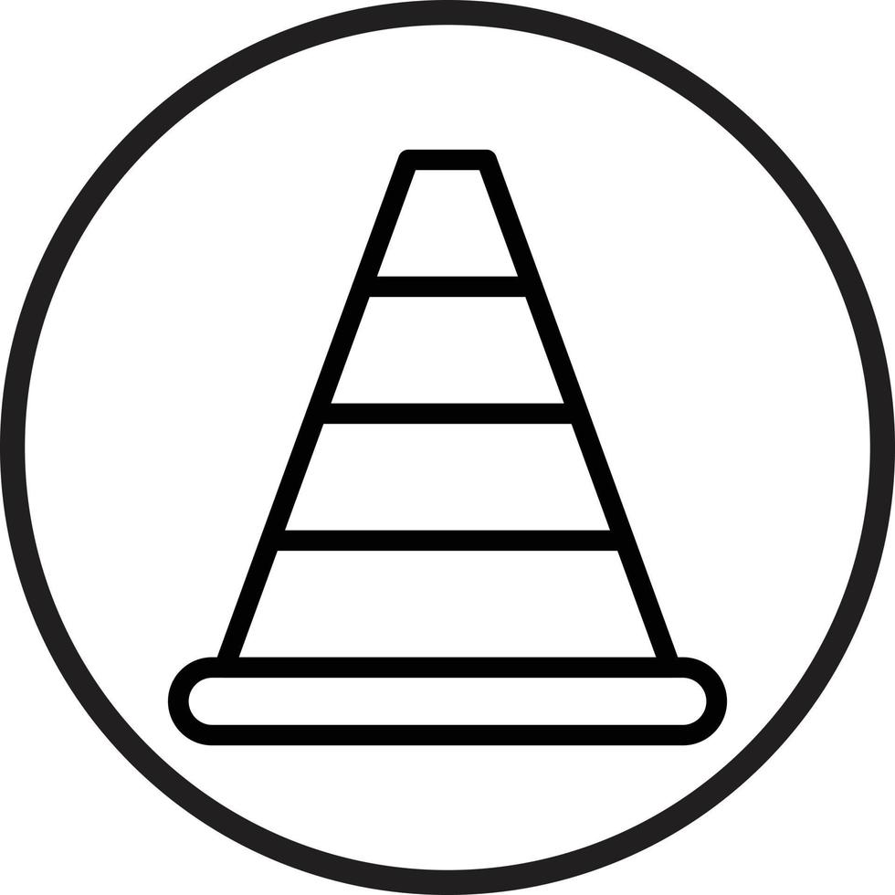 Traffic Cone Vector Icon Style
