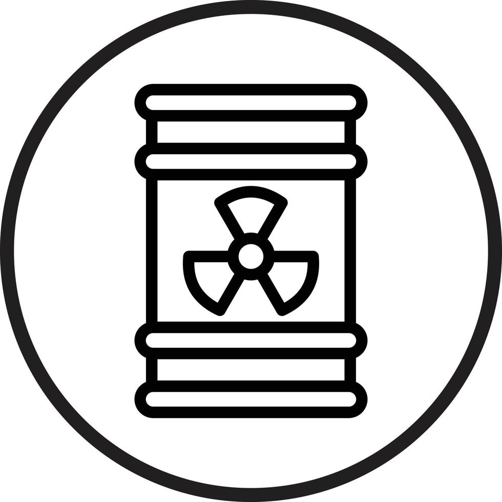 Radioactive Barrel Vector Icon Style