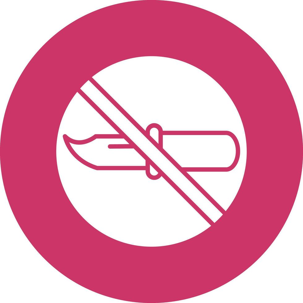 Vector Design No Weapons Icon Style
