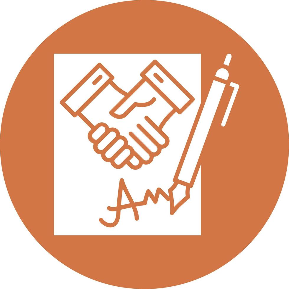 Vector Design Agreement Icon Style