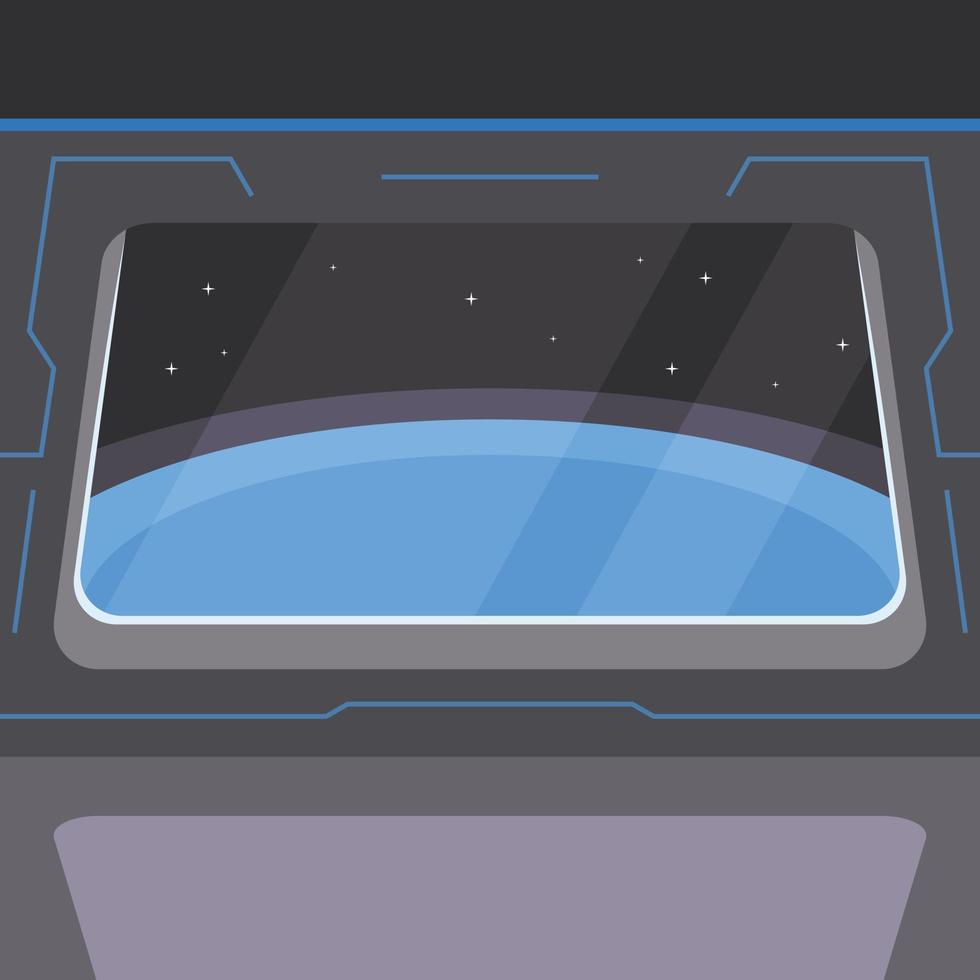 Vector Image Of A Window View From A Spacecraft
